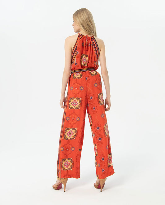Printed bamboo wide pants