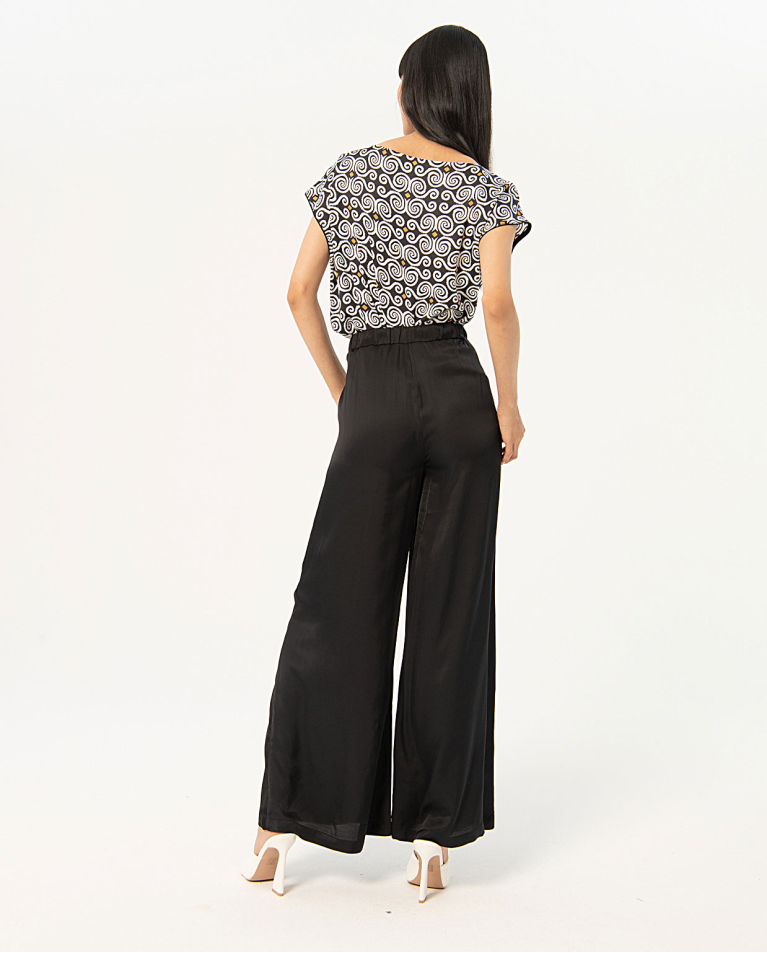 Satin wide pants