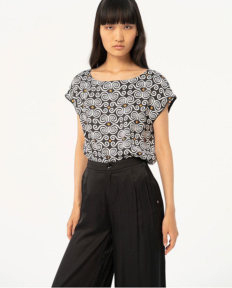 Satin wide pants
