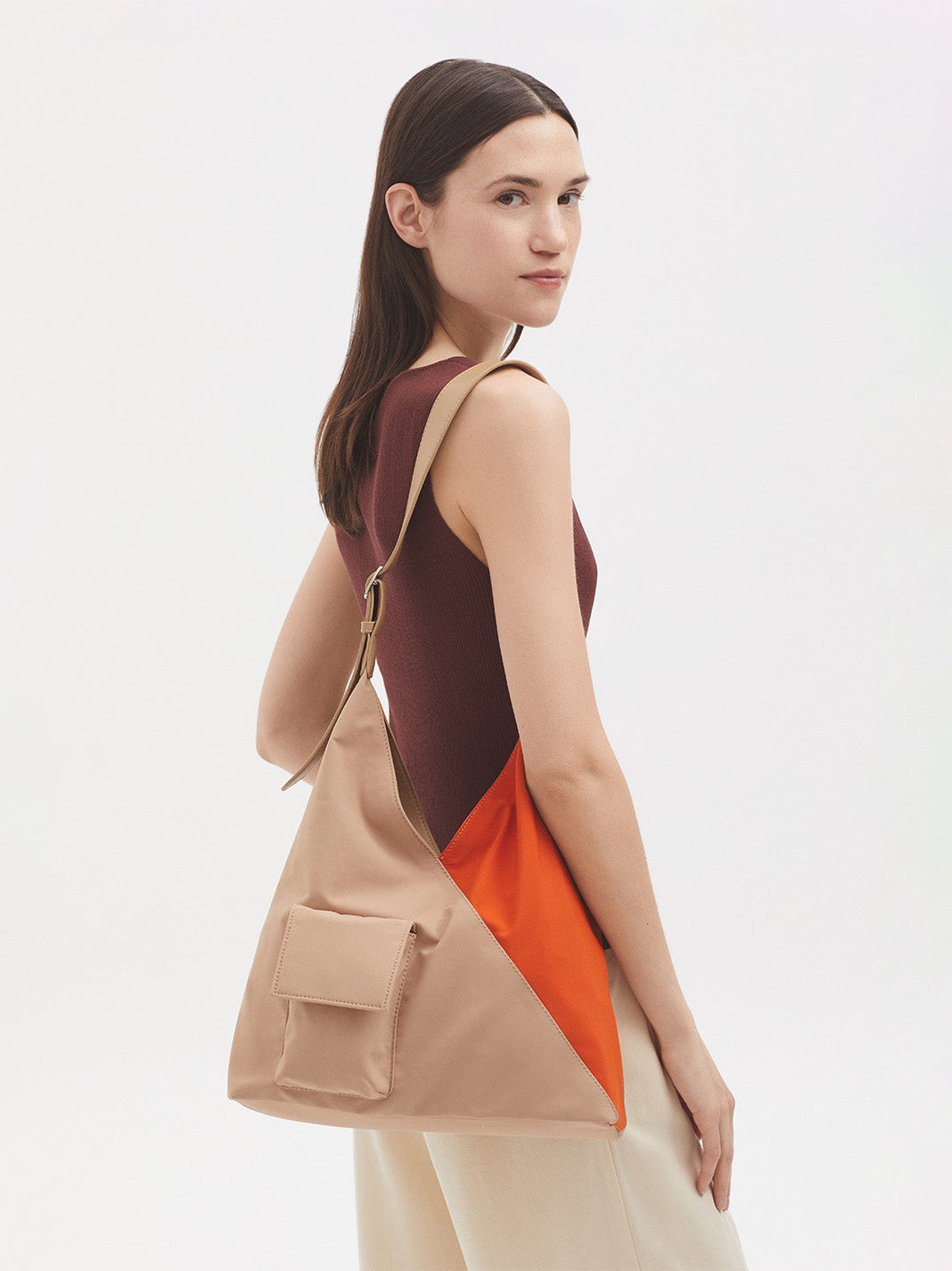 Two tone nylon bag stone