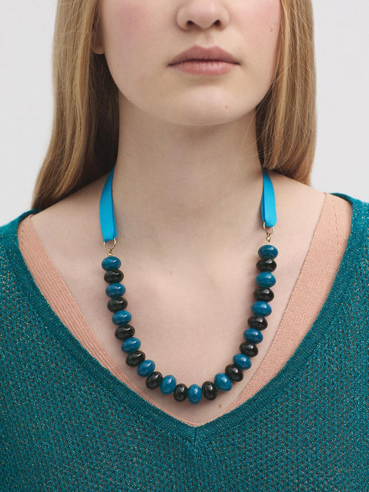 Band necklace cyan