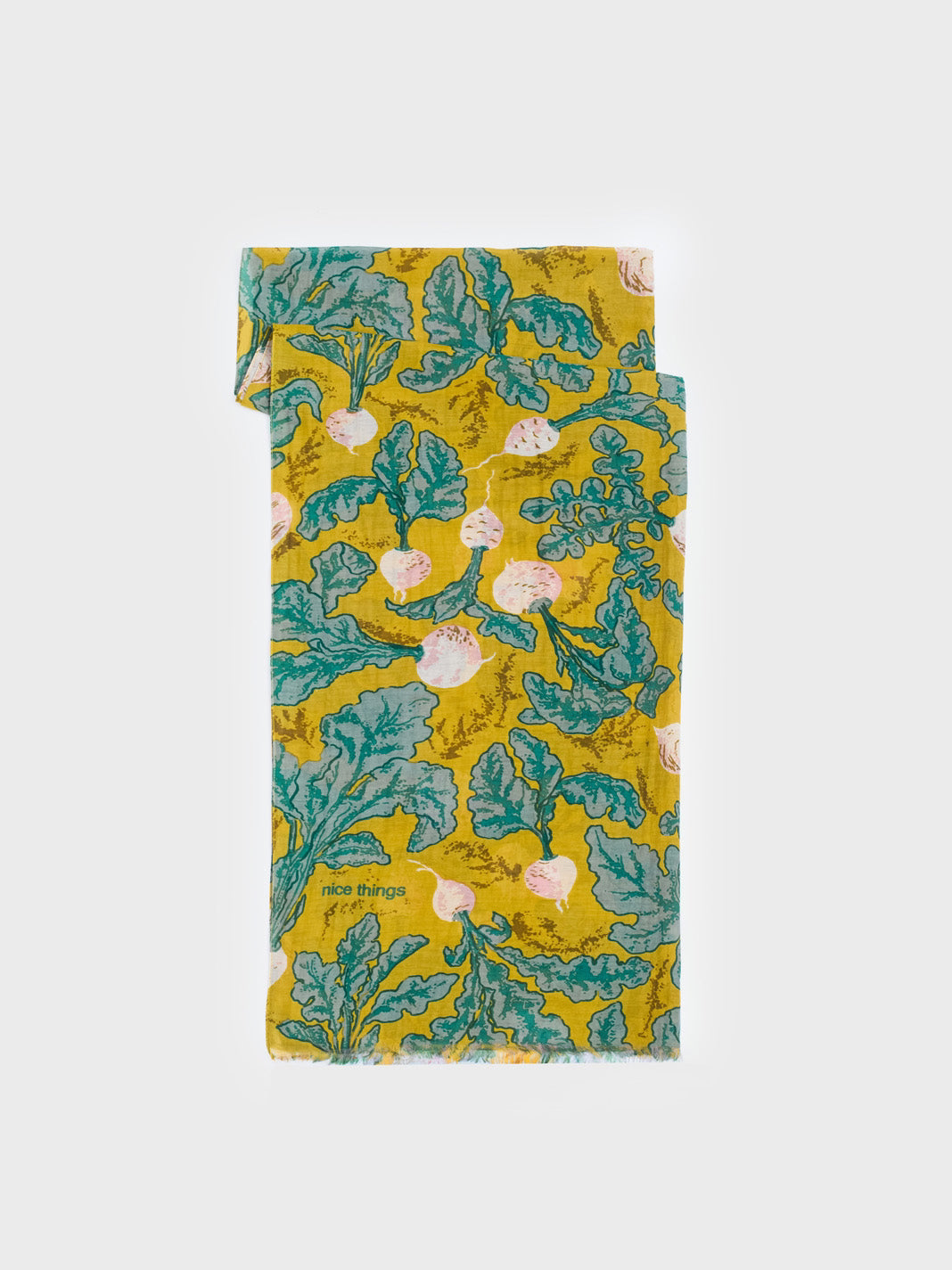 Beets silk scarf ochre