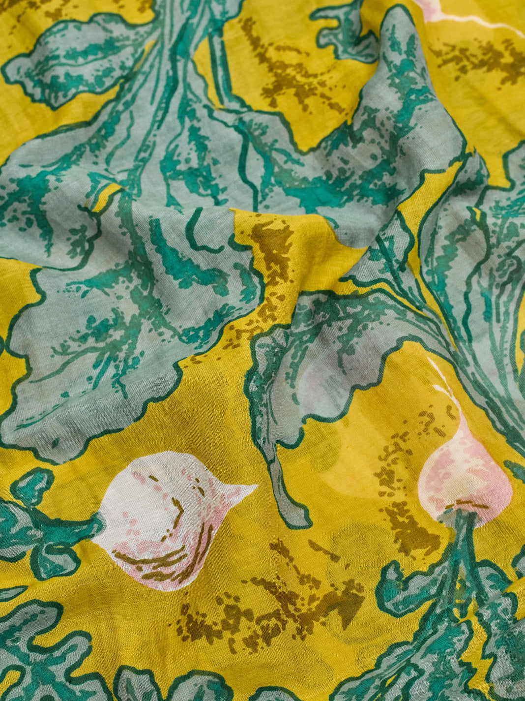 Beets silk scarf ochre