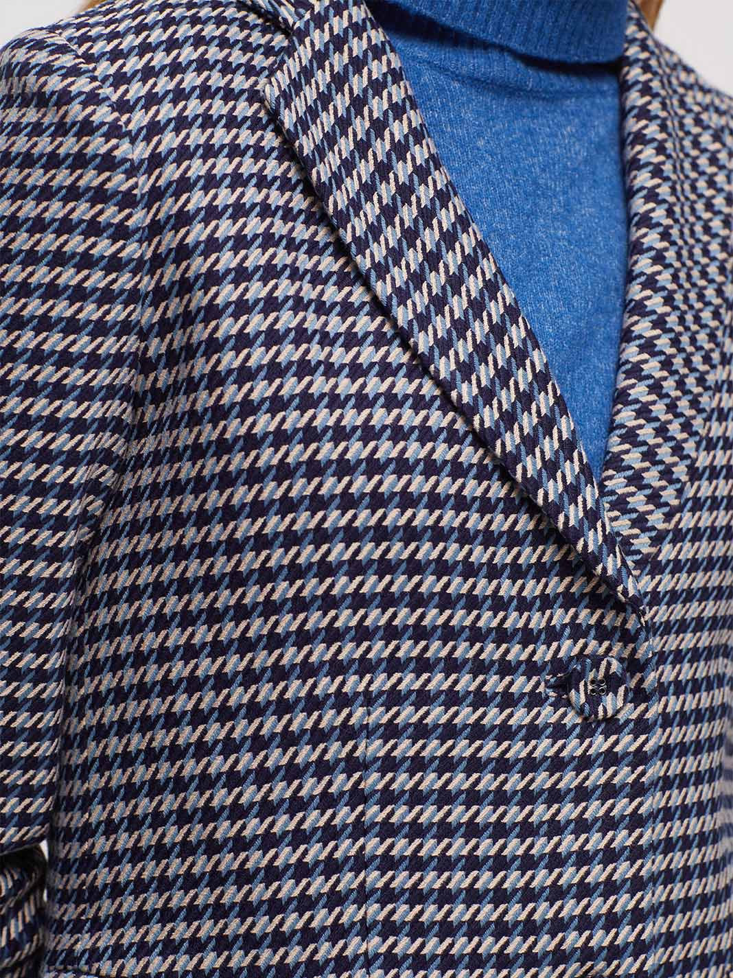 Folk houndstooth blazer