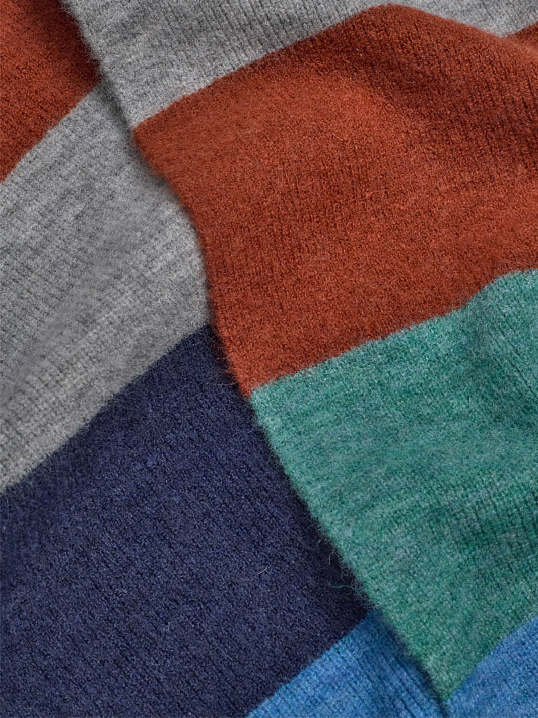 Coloured striped scarf