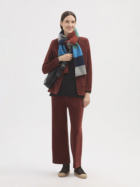 Coloured striped scarf