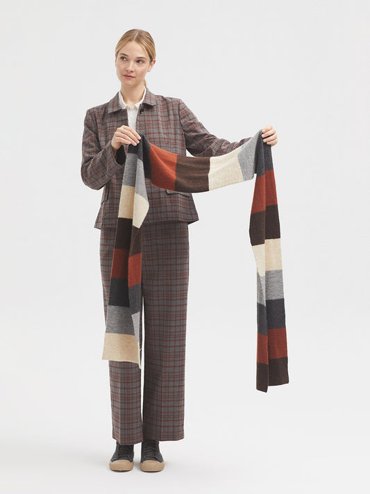 Coloured striped scarf