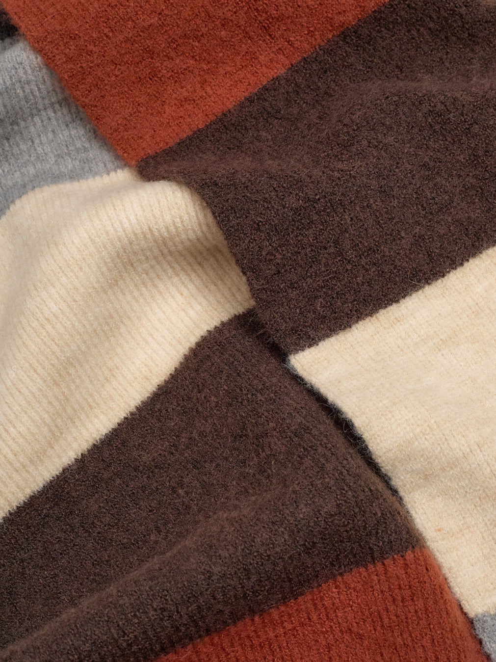 Coloured striped scarf