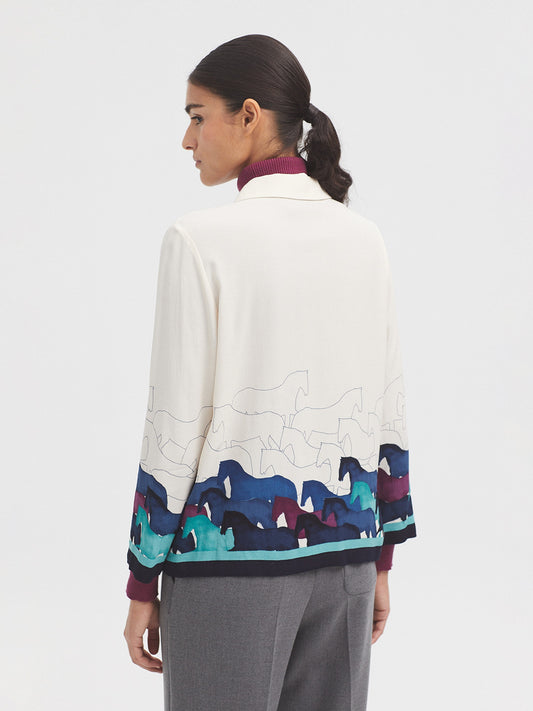 Pannout shirt with "wild horses" print