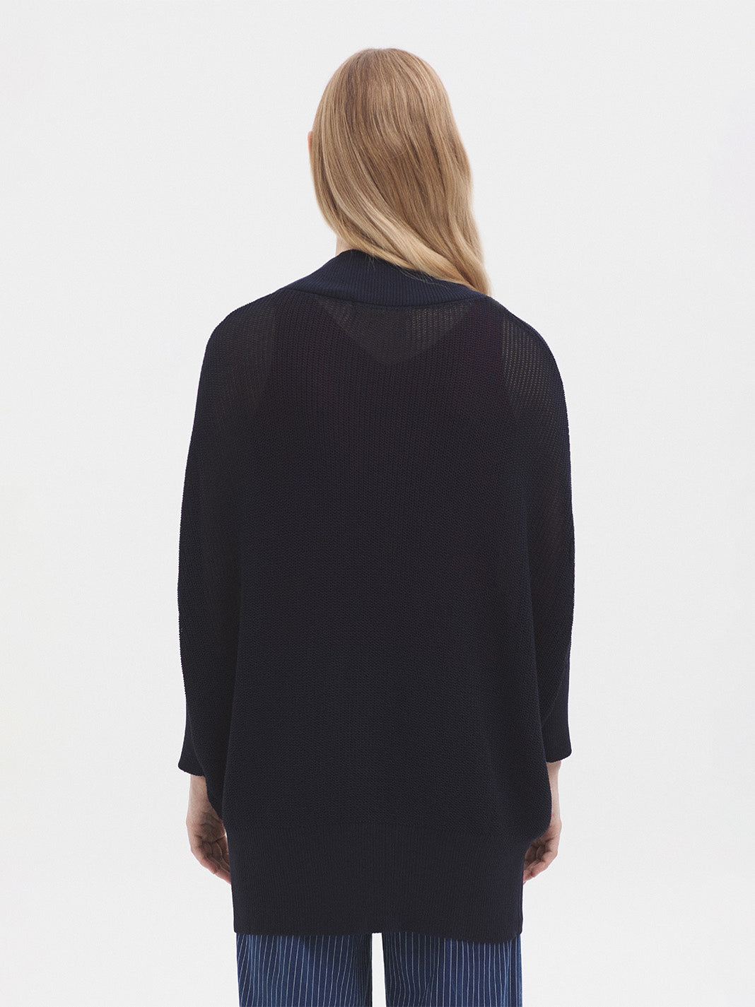 Batwing sleeve cardigan navy