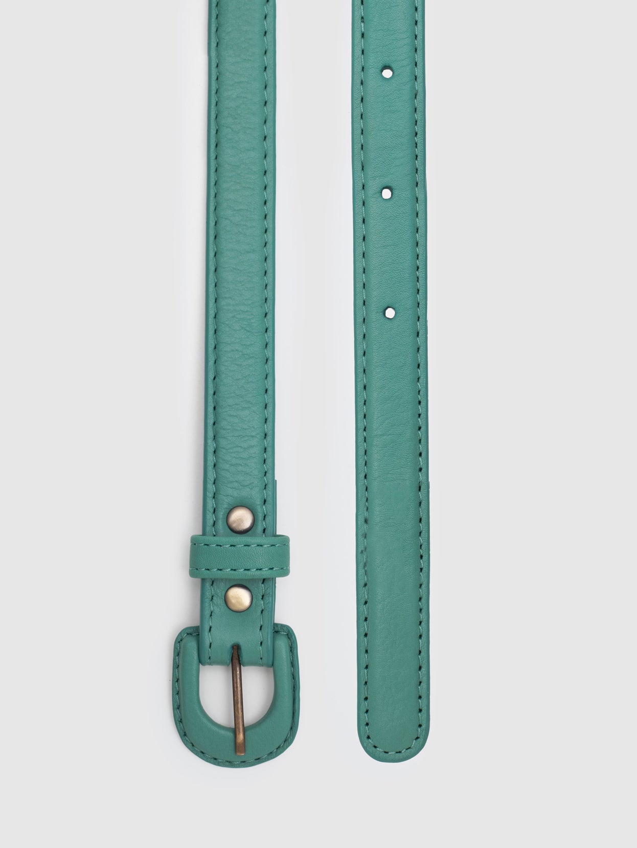 Coloured leather belt