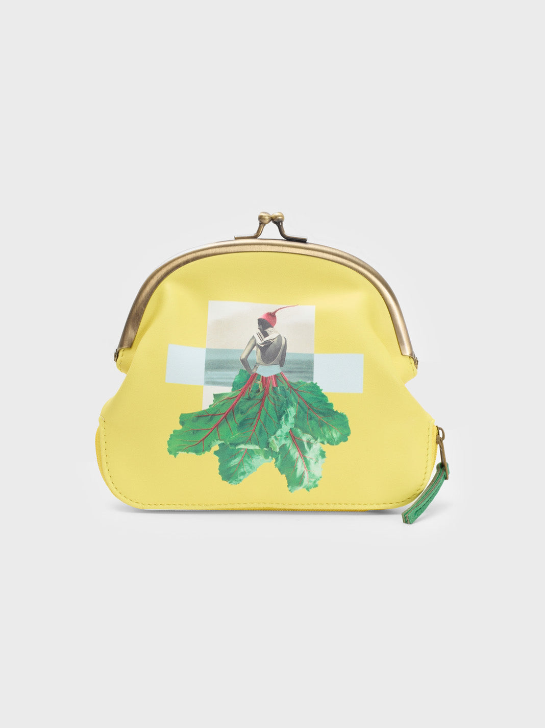 Printed coin purse "greenery"