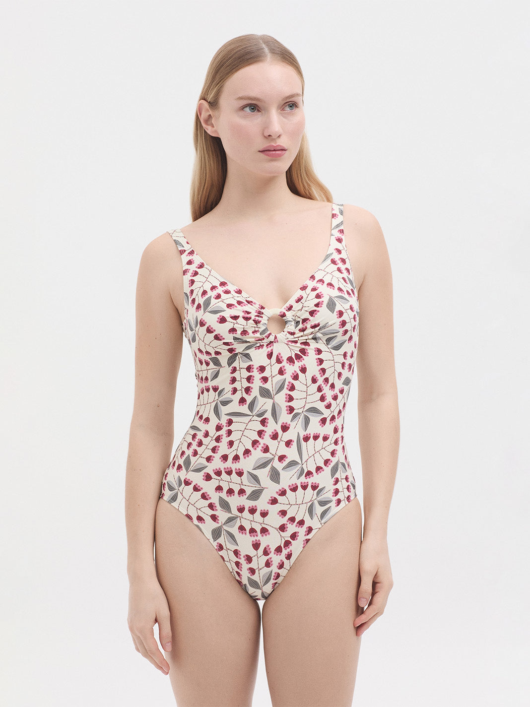 Samoa Flowers swimsuit ecru