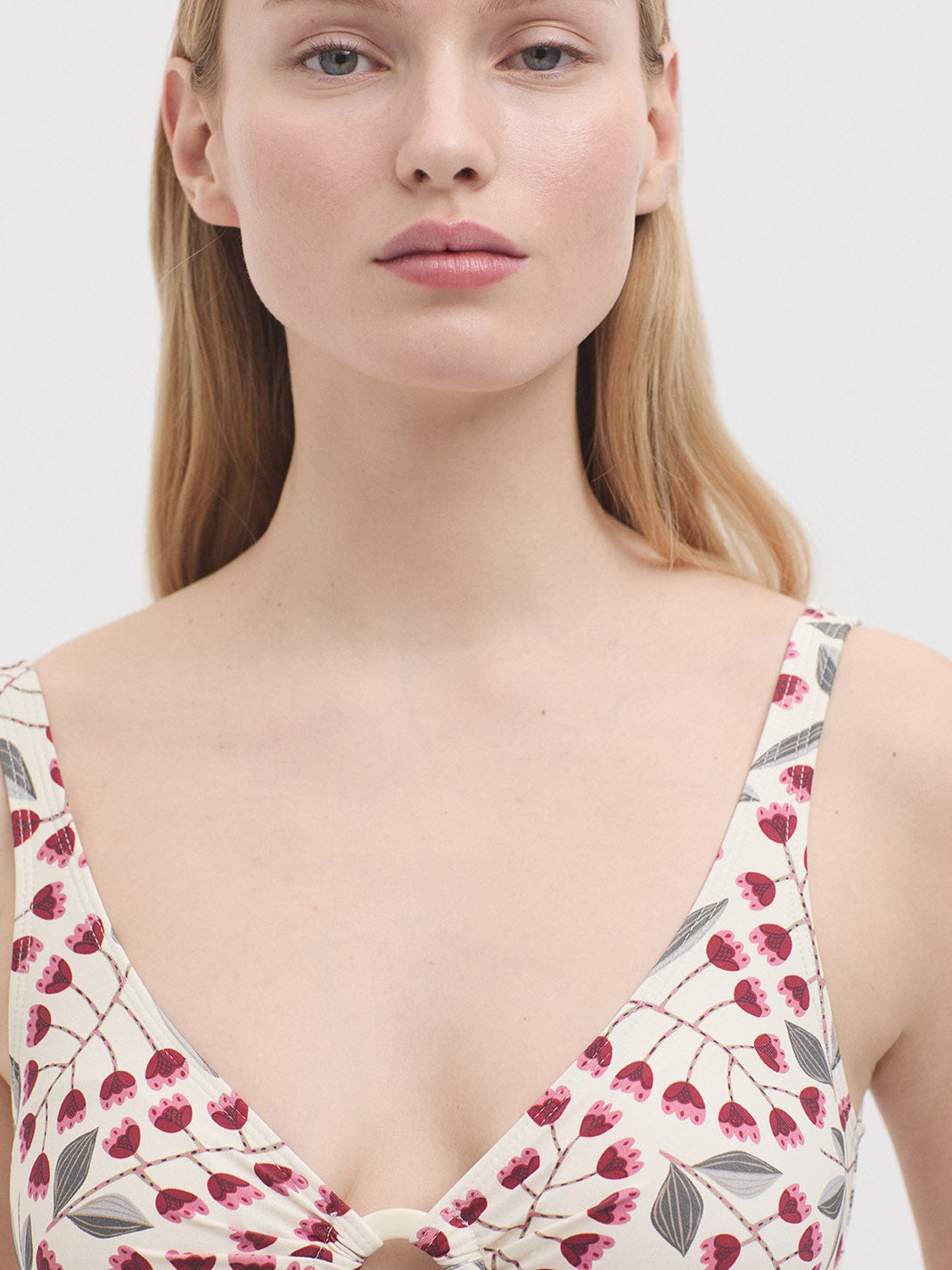 Samoa Flowers swimsuit ecru