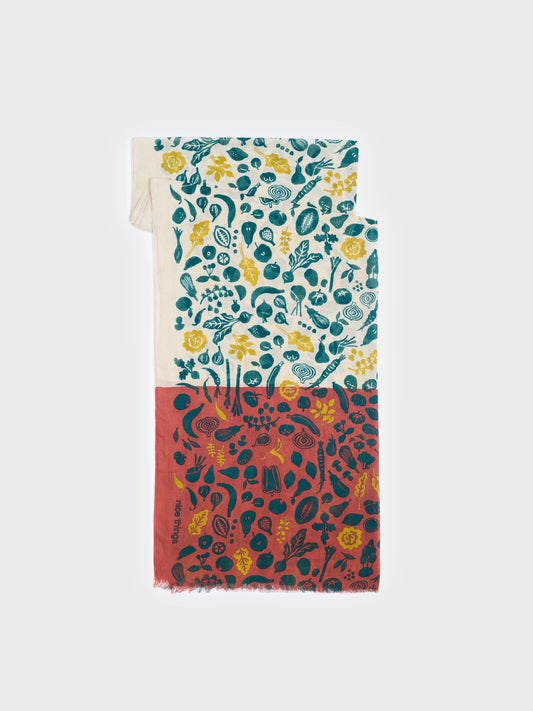 Greenery scarf dark green