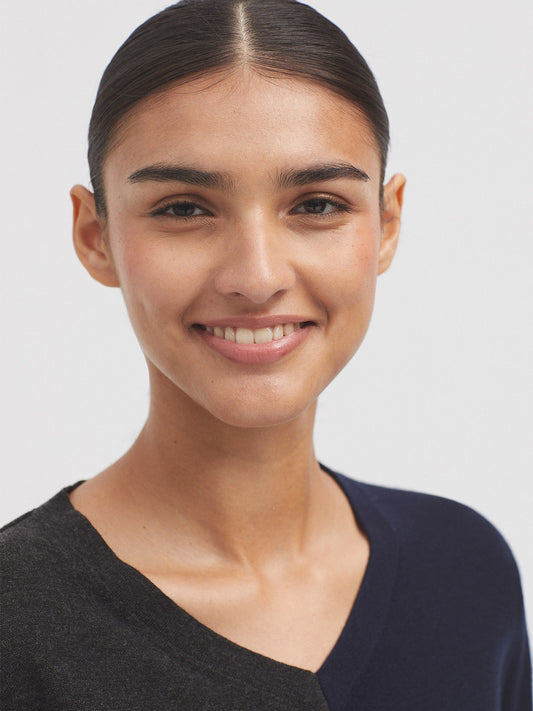 Two tone wool jumper