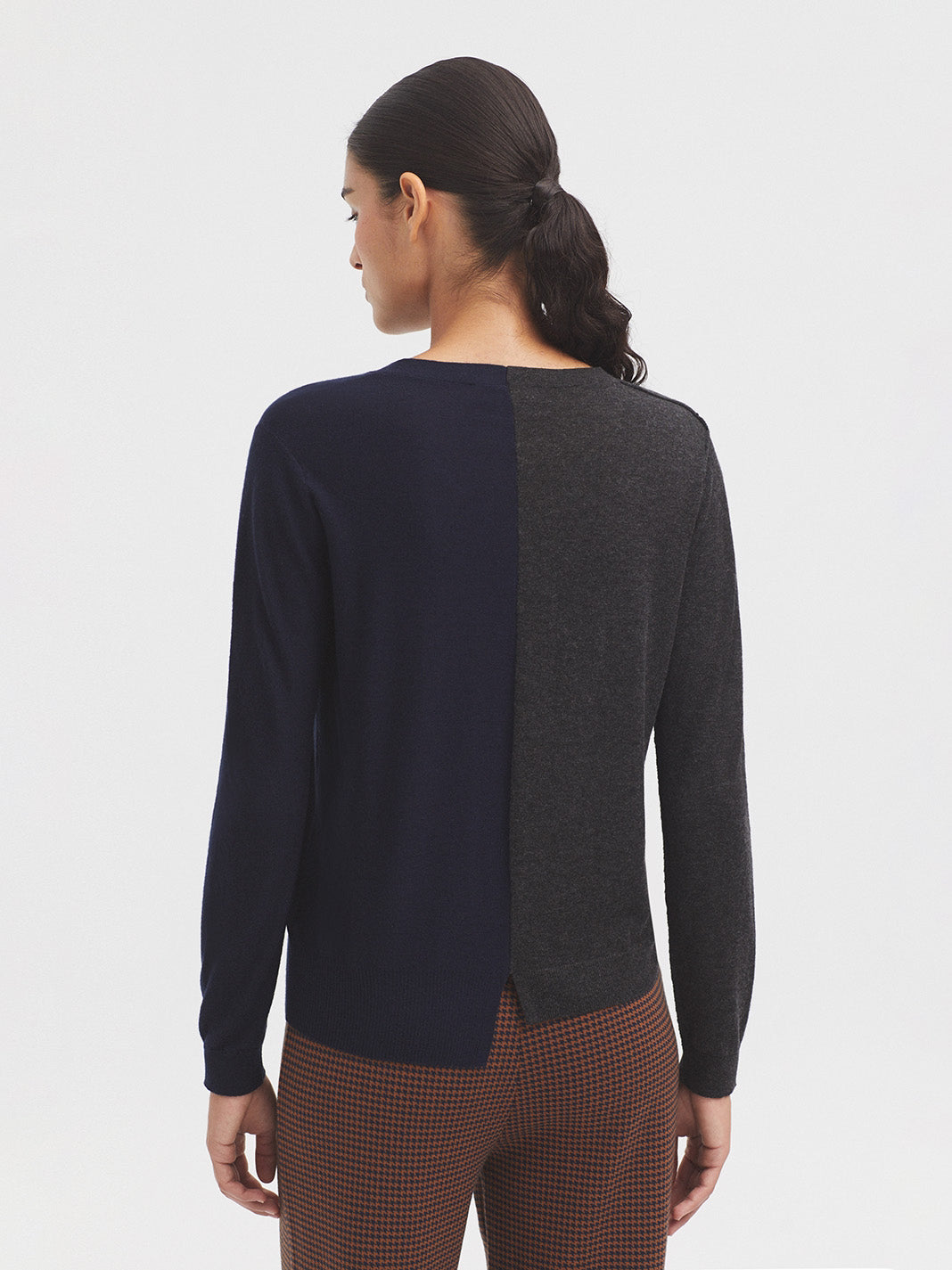 Two tone wool jumper