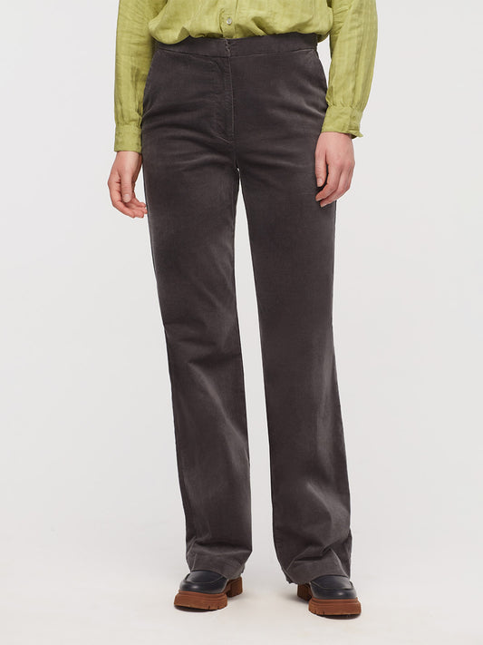 Velvet maxi trousers