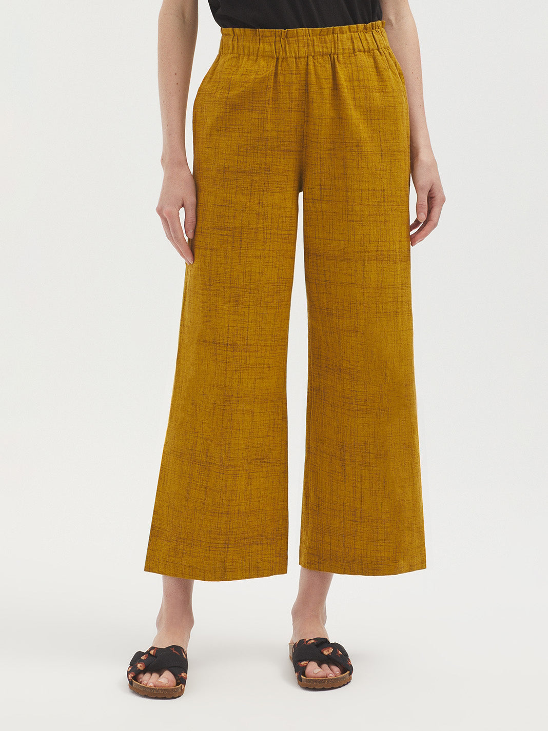 Cotton chambray trousers