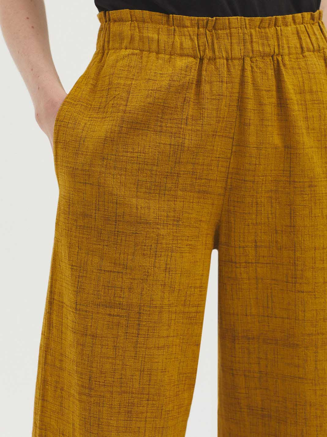 Cotton chambray trousers