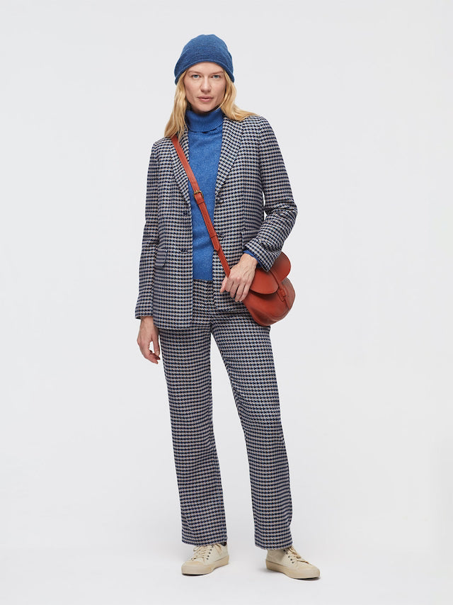 Folk houndstooth blazer
