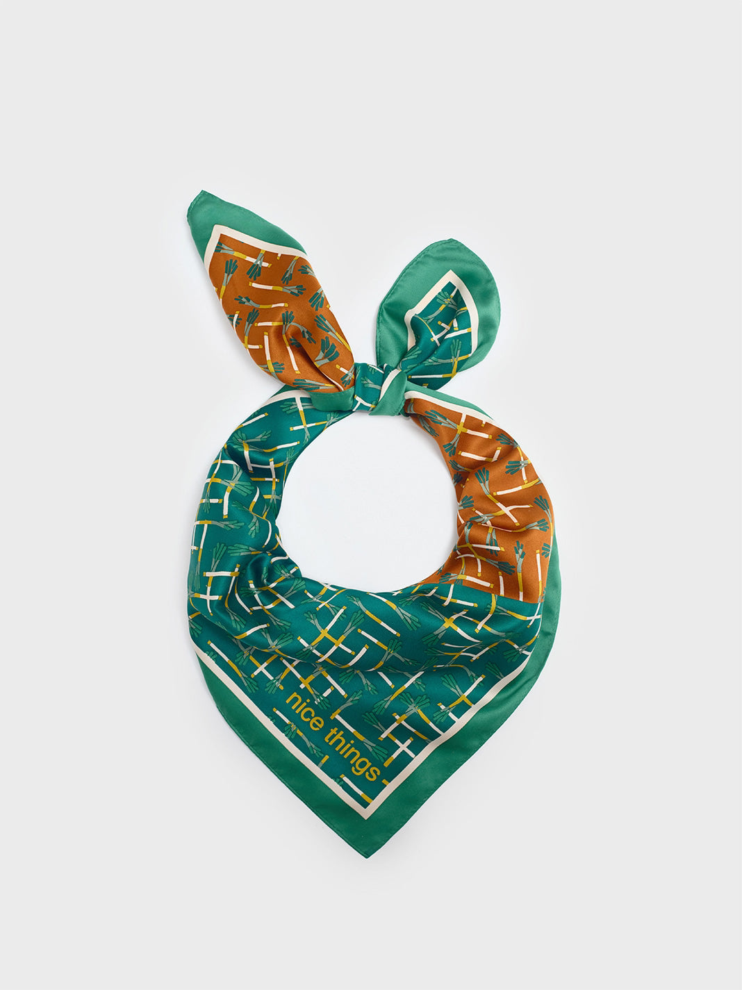 Patch scarf ochre