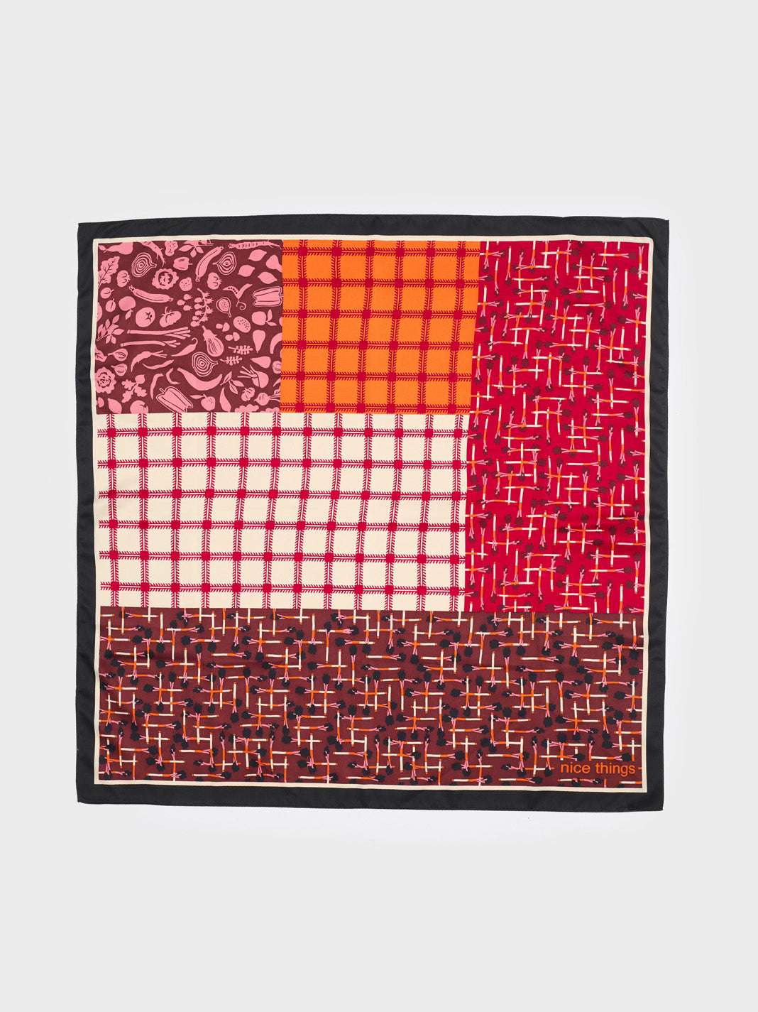 Patch scarf red