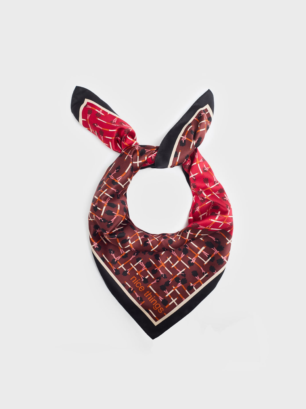 Patch scarf red