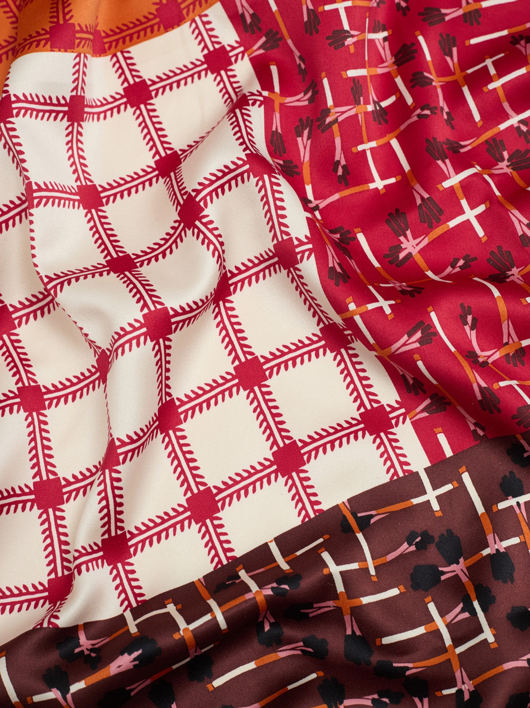 Patch scarf red