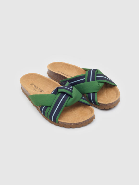 Printed organic sandals