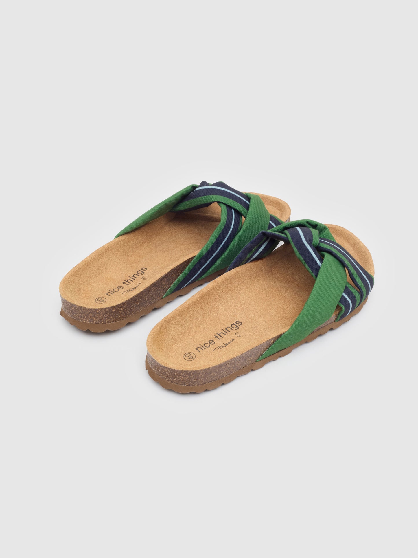 Printed organic sandals