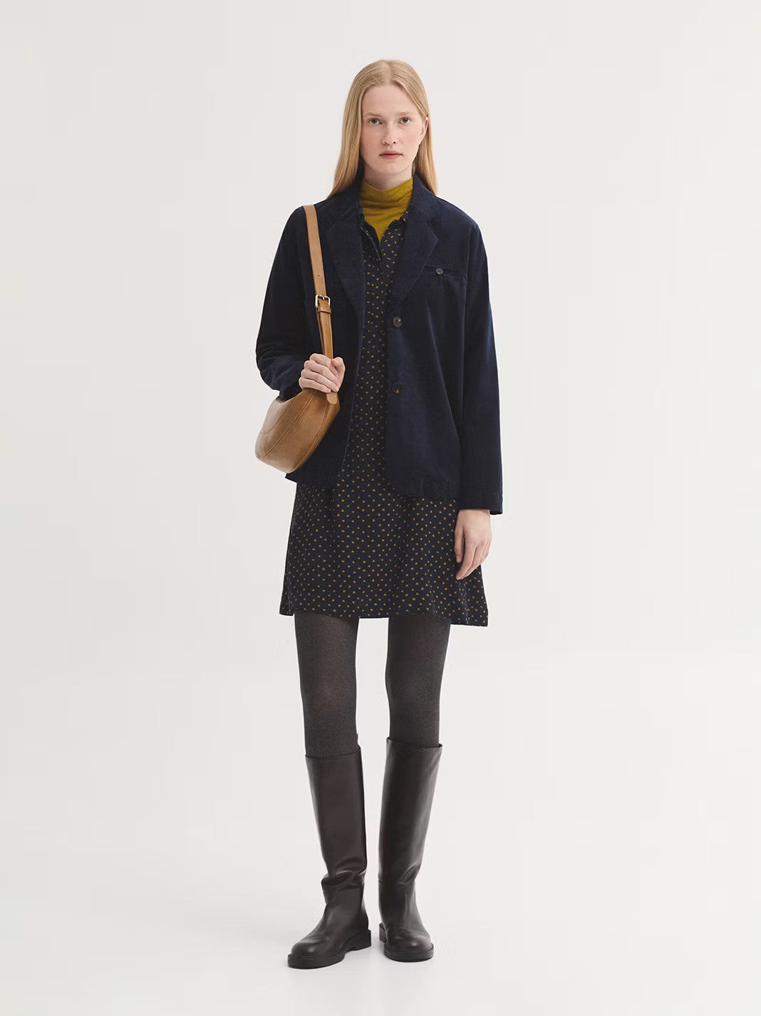 Irregular half moon bag Ochre