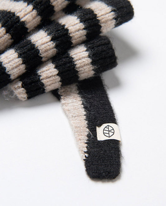 Knit stripped bandana Black