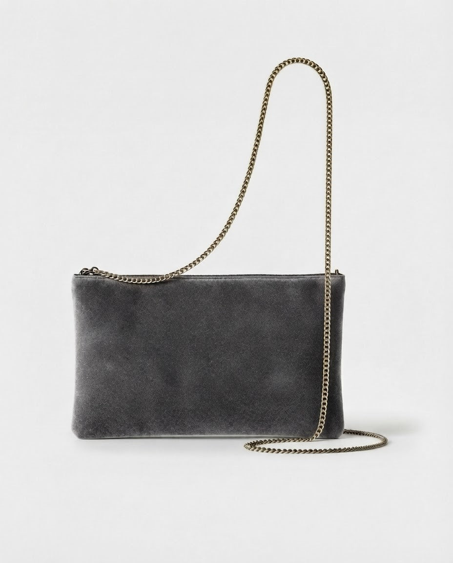 Beaded clutch Brown