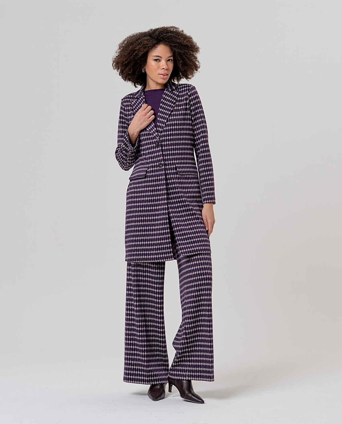 Boat neck t-shirt Purple