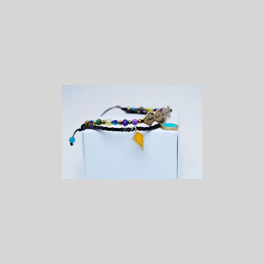 Bracelet double bronze Black