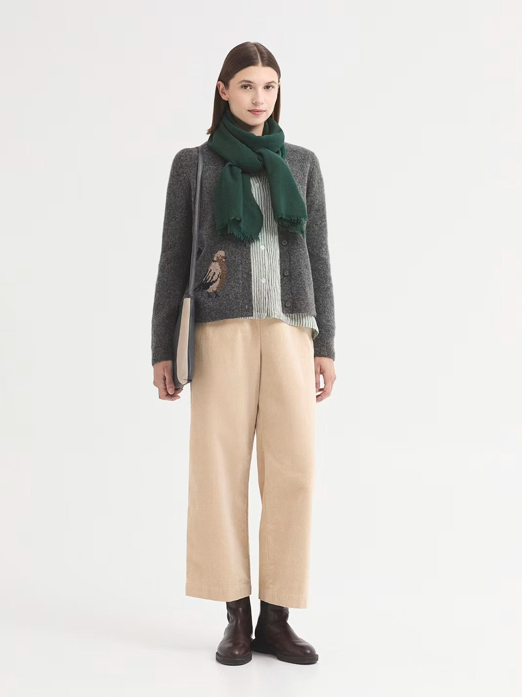 Bird cardigan Grey