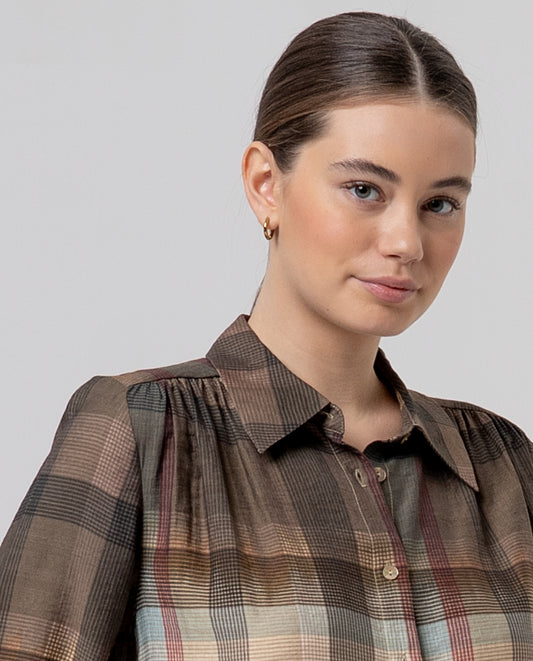 Shirt checkered Brown