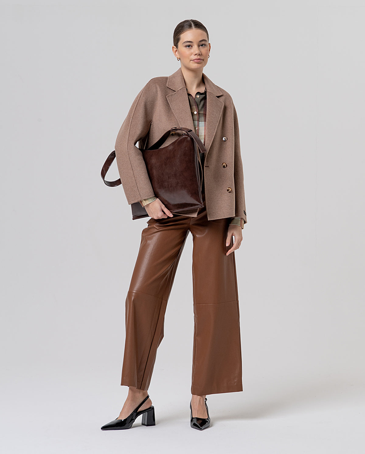 Shirt checkered Brown