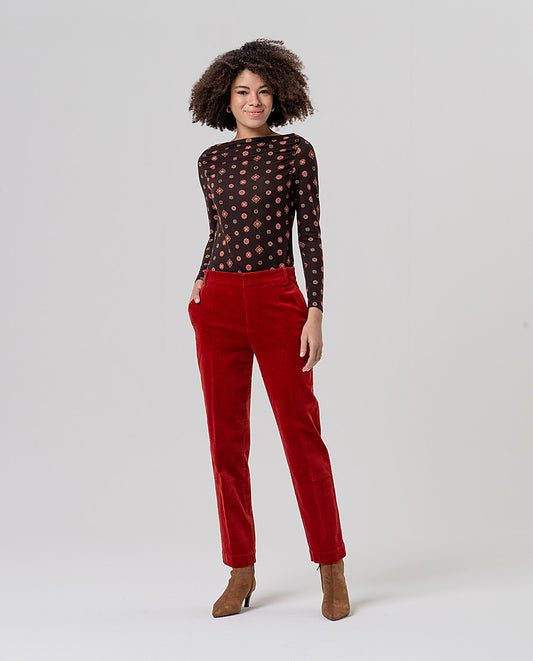 Chino corduroy trousers Red