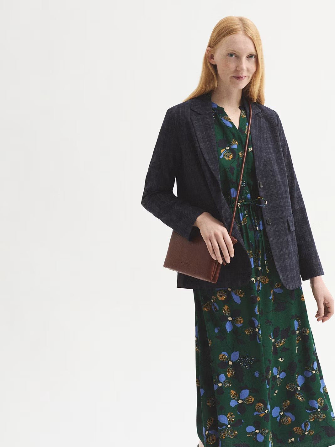 Dress blurred flowers Navy