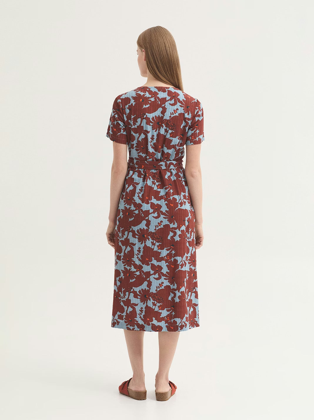 Penelope Flowers print dress Turquoise