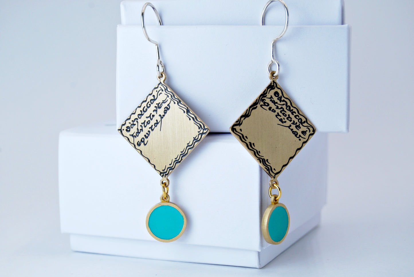 Earrings bronze Turquoise
