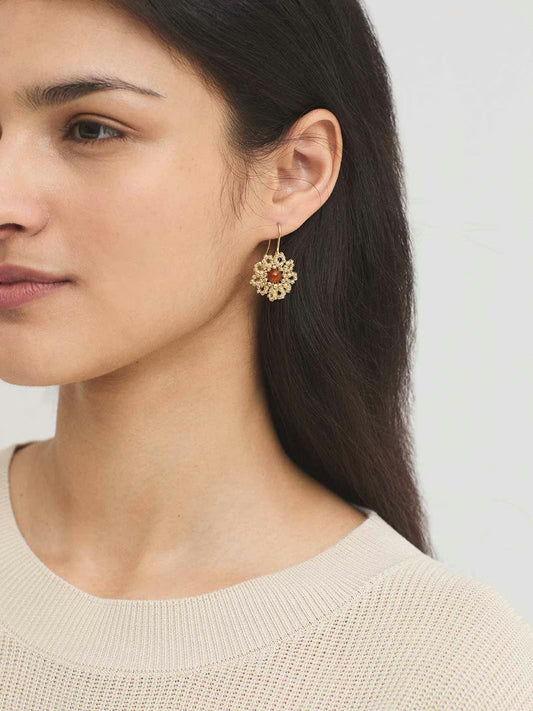 Flower earrings Natural