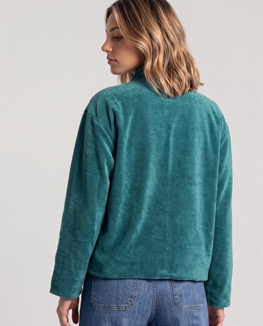 Embroidered jacket Petrol