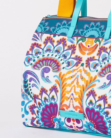 Printed floral shopper bag