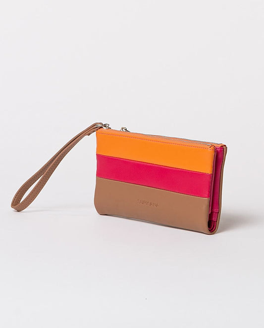 Tricolor wallet fuchia