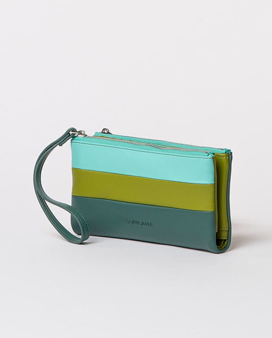 Tricolor wallet green