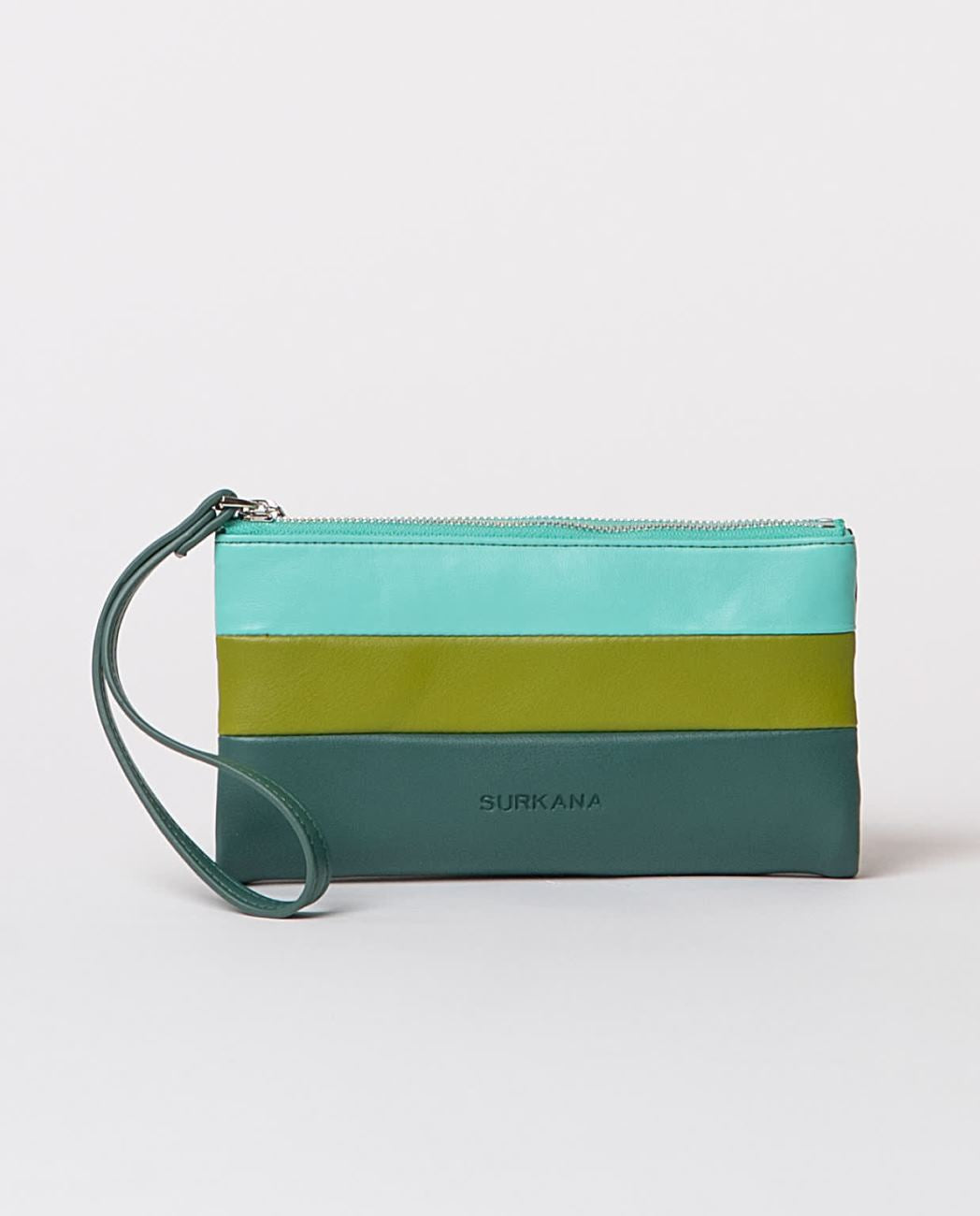 Tricolor wallet green