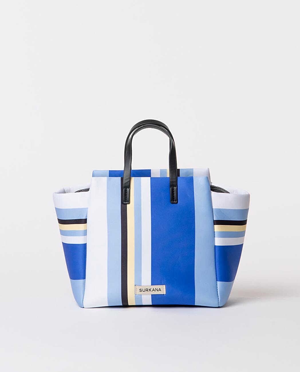 Printed handbag blue